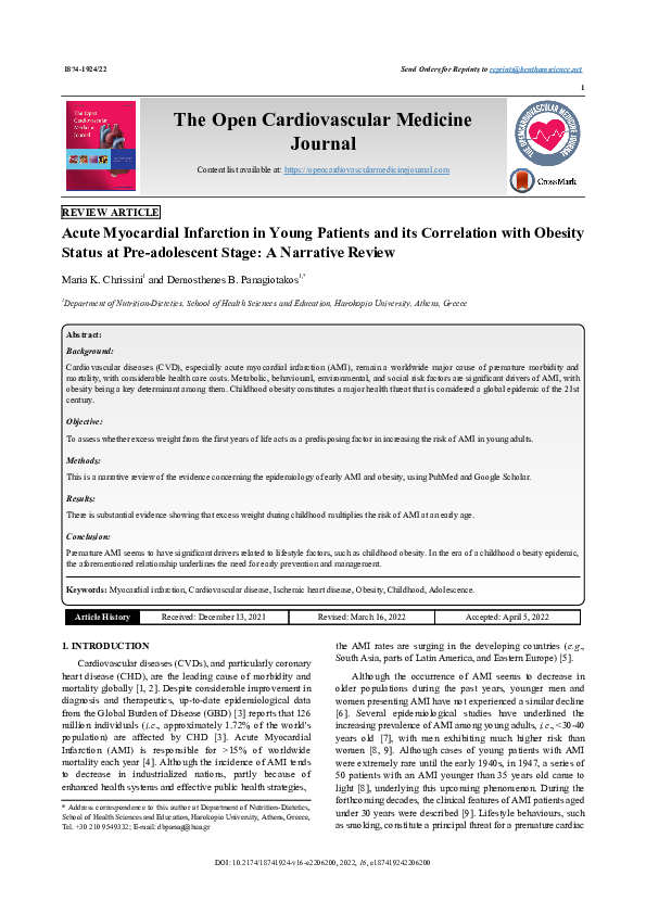 (PDF) Acute Myocardial Infarction in Young Patients and its Correlation ...