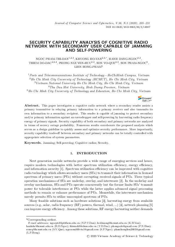 (PDF) Security Capability Analysis of Cognitive Radio Network with ...