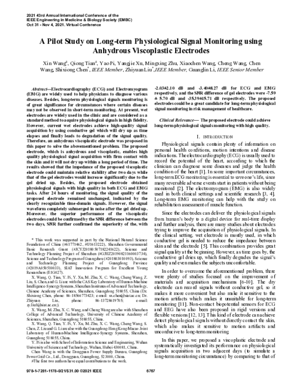 (PDF) A Pilot Study on Long-term Physiological Signal Monitoring using ...