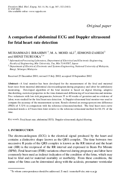 (PDF) A comparison of abdominal ECG and Doppler ultrasound for fetal ...