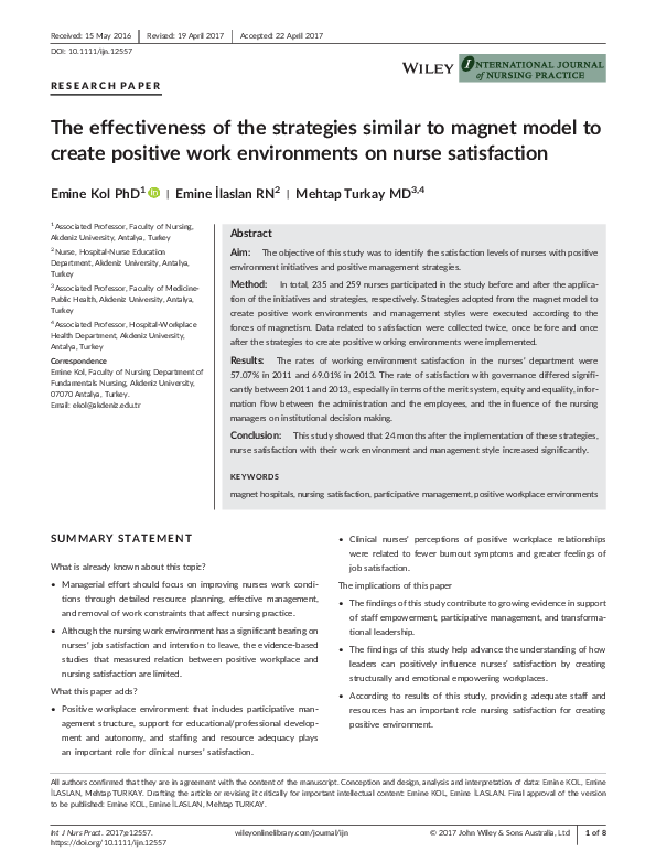 (PDF) The effectiveness of strategies similar to the Magnet model to ...