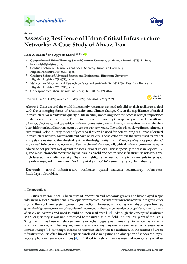 (PDF) Assessing Resilience of Urban Critical Infrastructure Networks: A ...