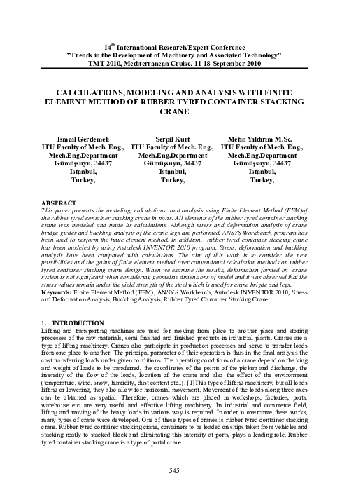 (PDF) Calculations, Modeling and Analysis with Finite Element Method of ...