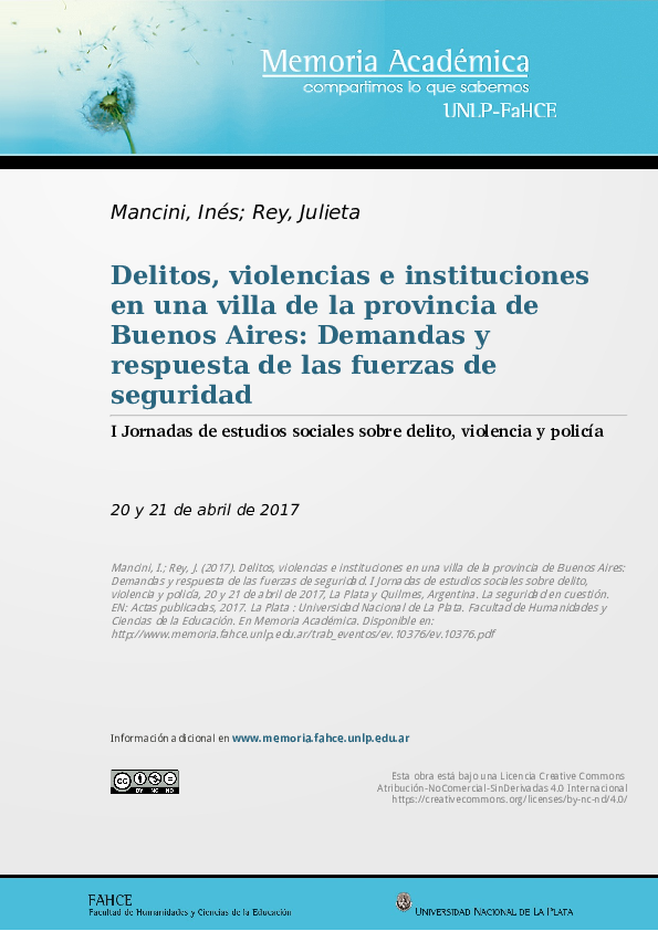 (PDF) Delitos, violencias e instituciones en una villa de la provincia ...