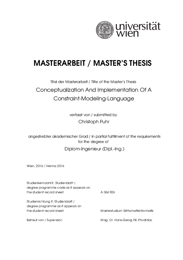 (PDF) Conceptualization and implementation of a constraint-modeling ...