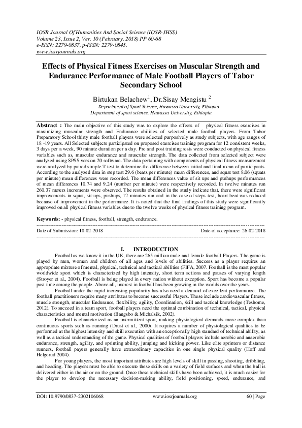 (PDF) Effects of Physical Fitness Exercises on Muscular Strength and ...
