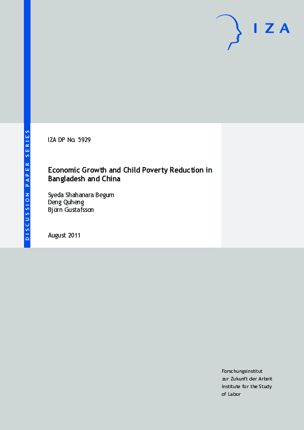 (PDF) Economic growth and child poverty reduction in Bangladesh and China