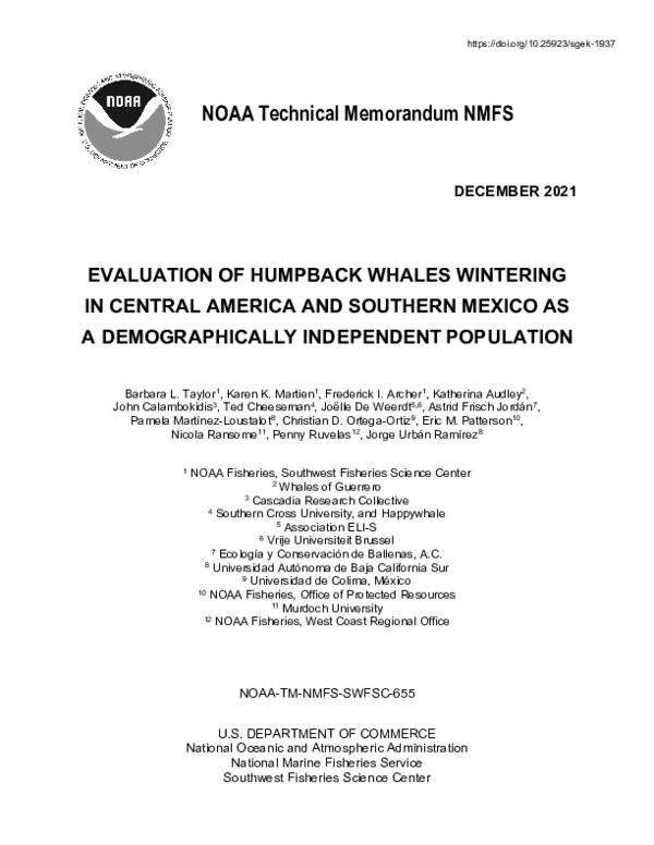(PDF) NOAA Technical Memorandum NMFS