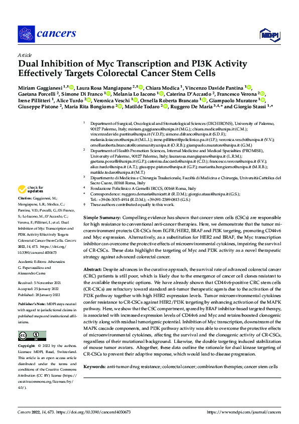 (PDF) Dual Inhibition of Myc Transcription and PI3K Activity ...