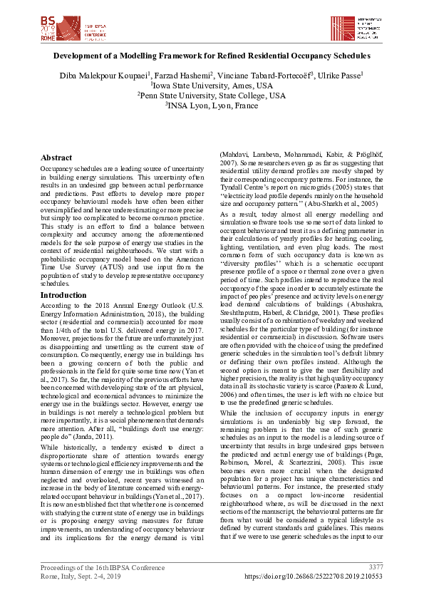 (PDF) Development Of A Modeling Framework For Refined Residential ...