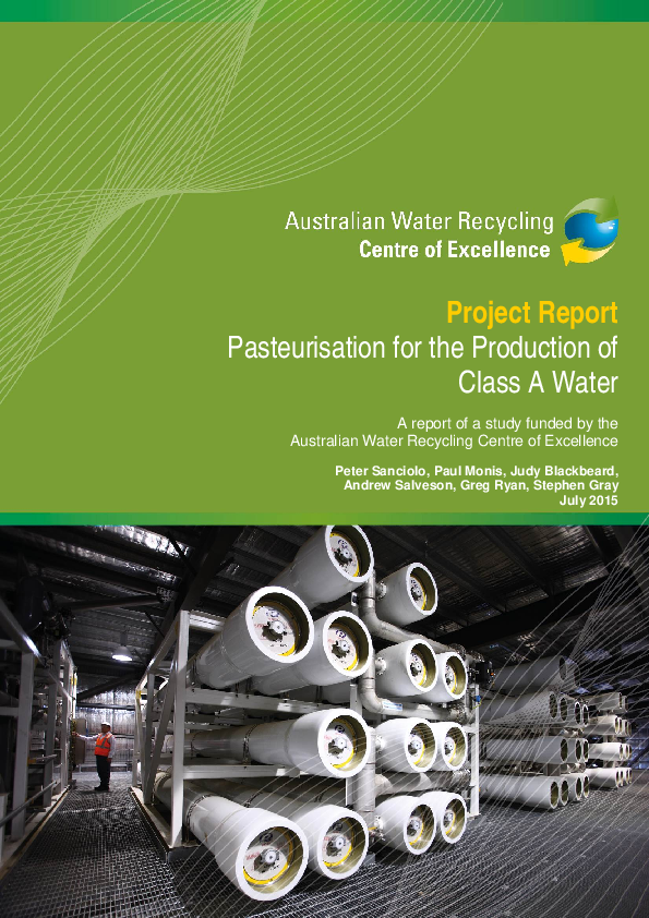 (PDF) Pasteurisation for production of Class A recycled water: a report ...