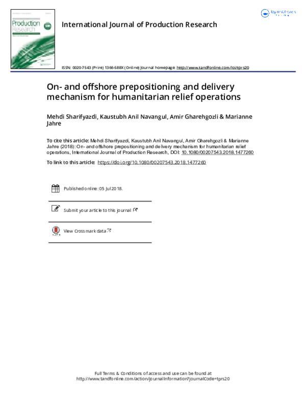 (PDF) On- and offshore prepositioning and delivery mechanism for ...