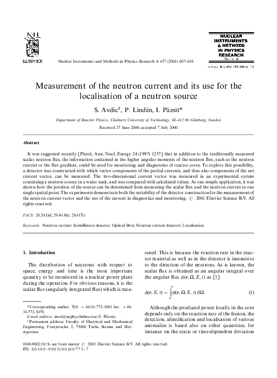 (PDF) Measurement of the neutron current and its use for the ...