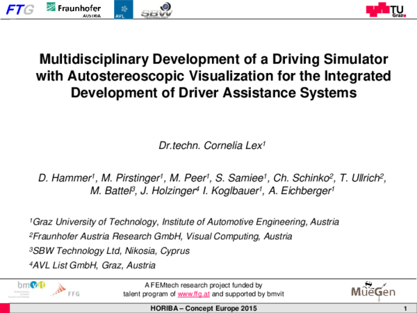 (PDF) Multidisciplinary Development of a Driving Simulator with ...