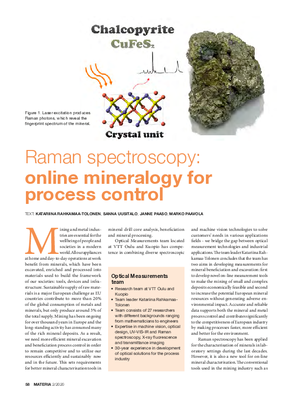 (PDF) Raman spectroscopy online mineralogy for process control