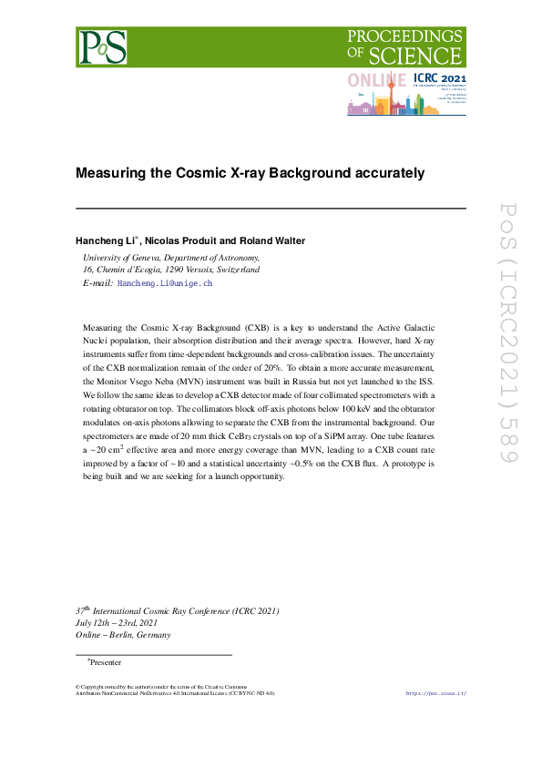 (PDF) Measuring the Cosmic X-ray Background accurately