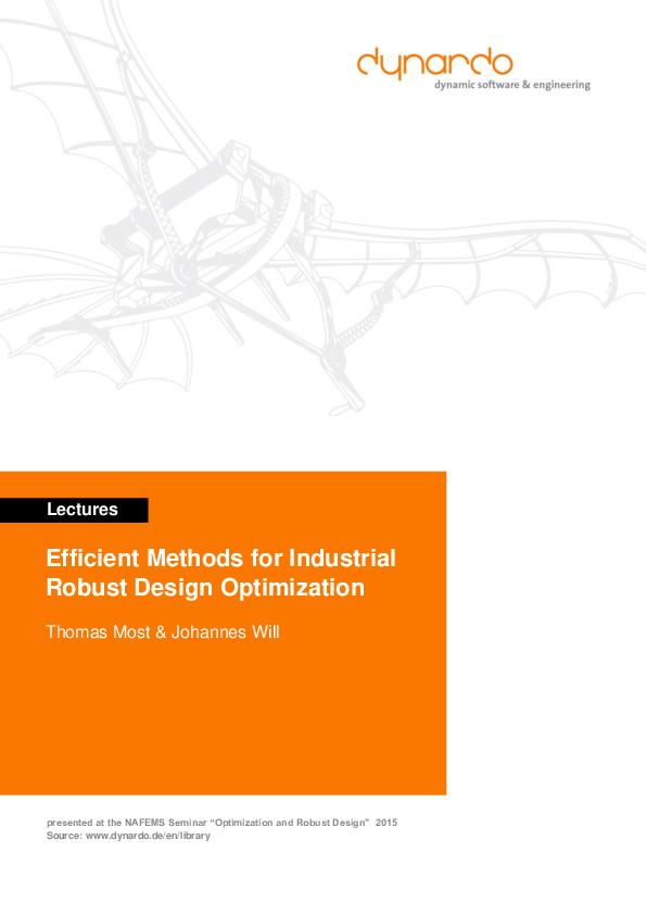 (PDF) Efficient Methods for Industrial Robust Design Optimization