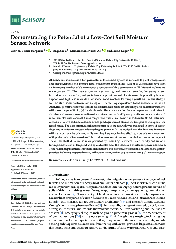 (PDF) Demonstrating the Potential of a Low-Cost Soil Moisture Sensor ...