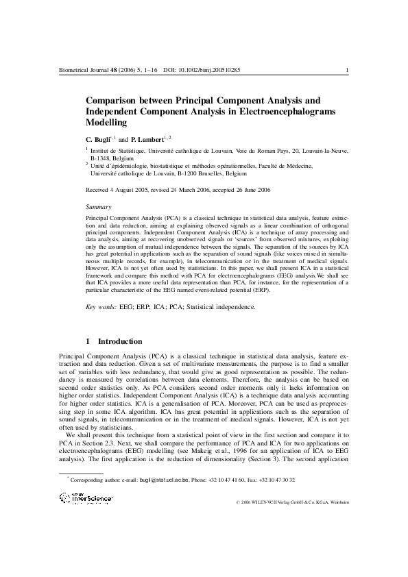 (PDF) Comparison between Principal Component Analysis and Independent ...