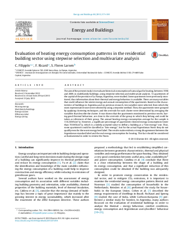 (PDF) Evaluation of heating energy consumption patterns in the ...