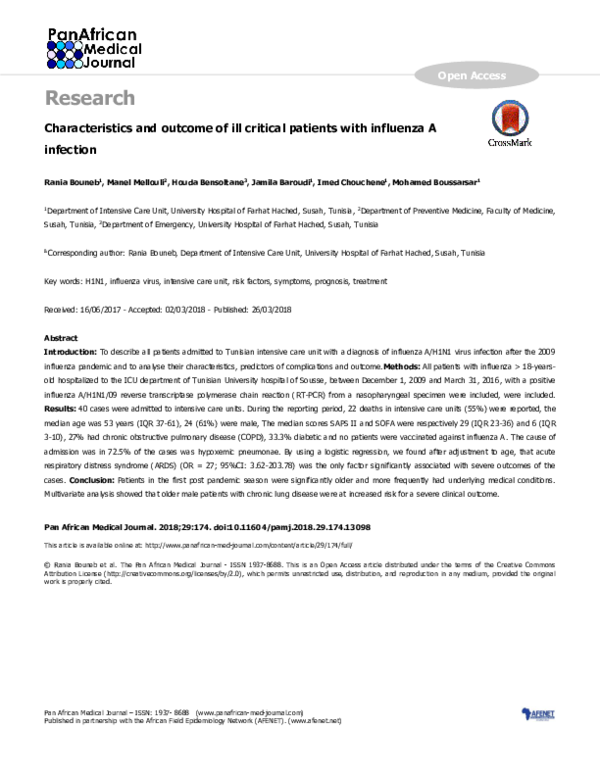 (PDF) Characteristics and outcome of ill critical patients with ...