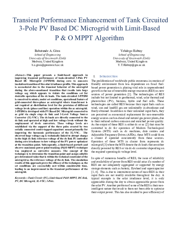 (PDF) Transient Performance Enhancement of Tank Circuited 3-Pole PV ...