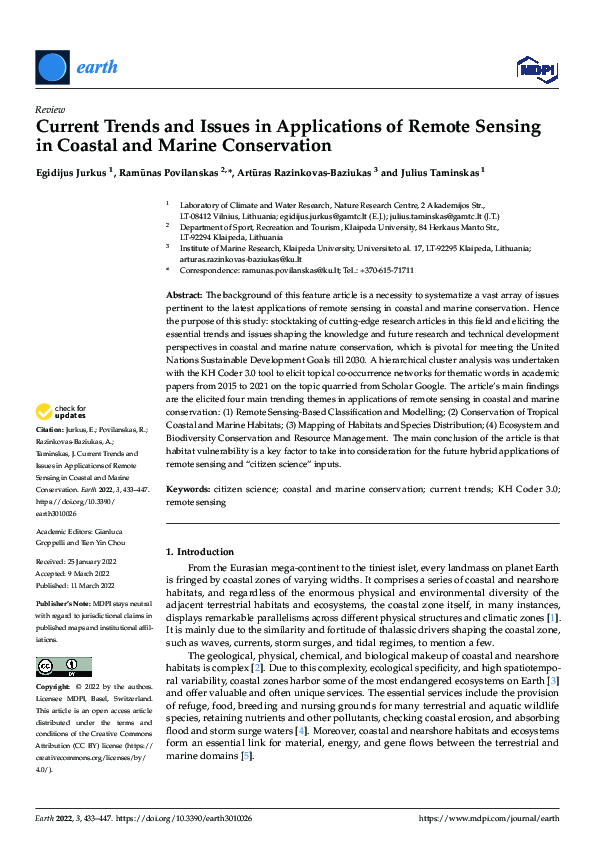(PDF) Current Trends and Issues in Applications of Remote Sensing in ...