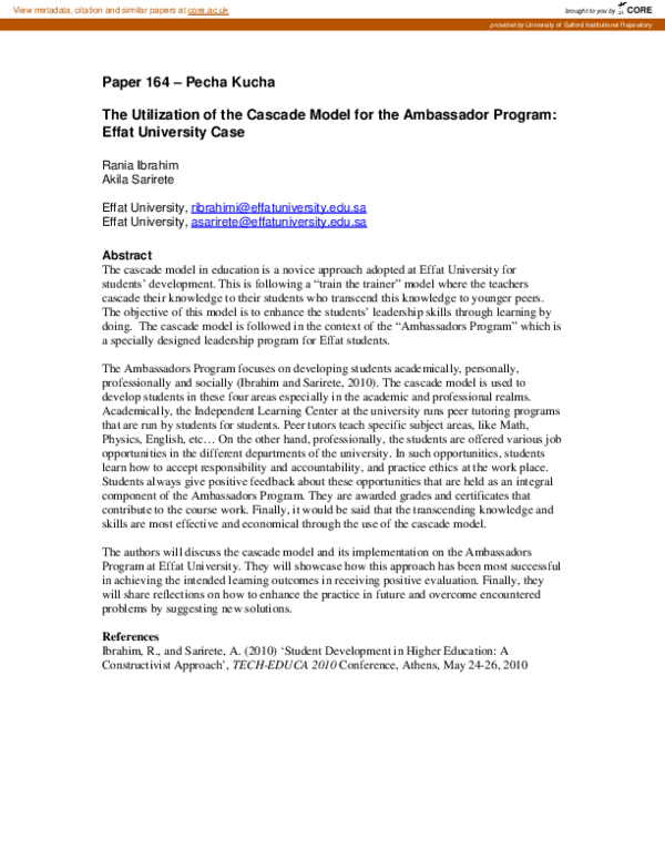 (PDF) Ambassador program