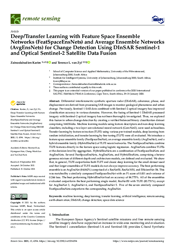 (PDF) Deep/Transfer Learning with Feature Space Ensemble Networks ...