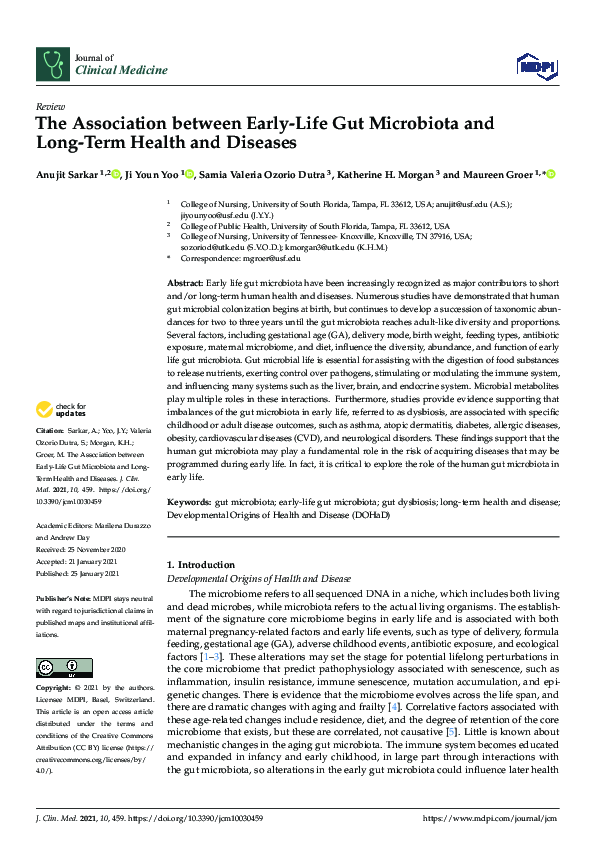 (PDF) The Association Between Early-Life Gut Microbiota and Long-Term ...
