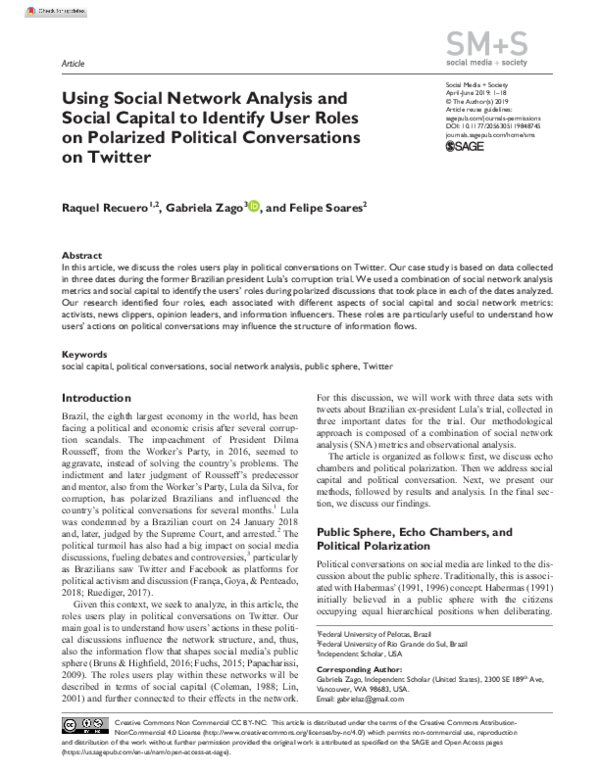 (PDF) Using Social Network Analysis and Social Capital to Identify User ...