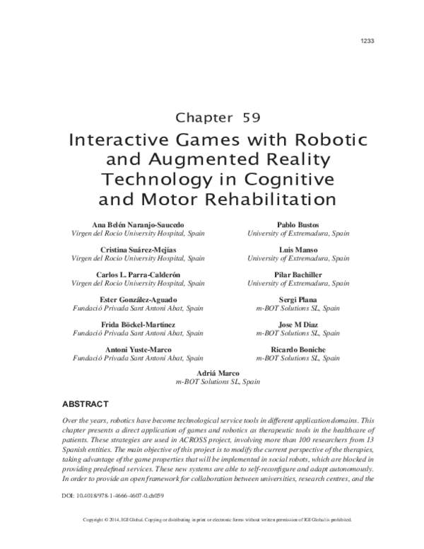 (PDF) Interactive Games with Robotic and Augmented Reality Technology ...