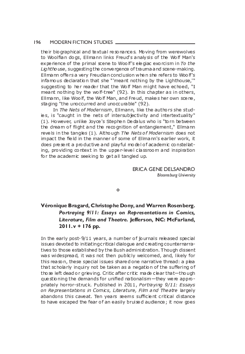 (PDF) Portraying 9/11: Essays on Representations in Comics, Literature ...