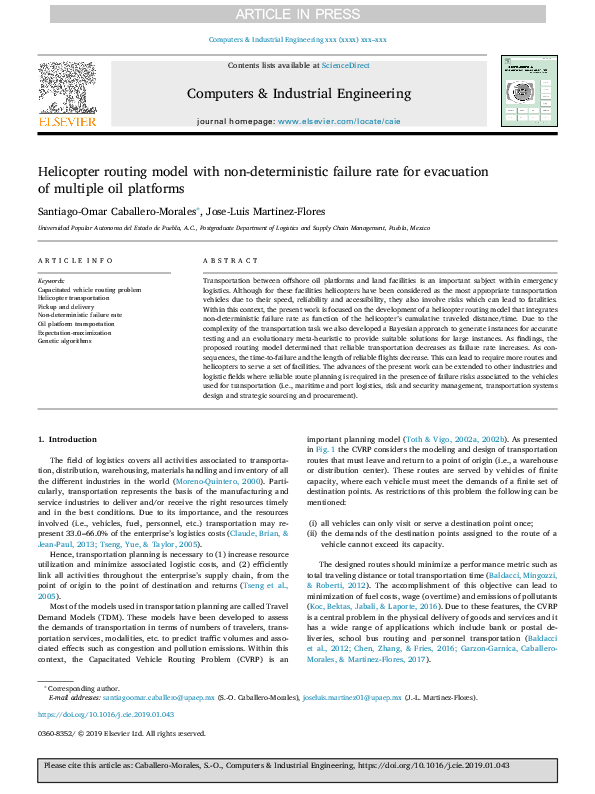 (PDF) Helicopter routing model with non-deterministic failure rate for ...