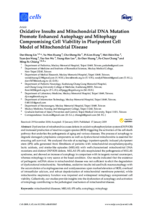 (PDF) Oxidative Insults and Mitochondrial DNA Mutation Promote Enhanced ...