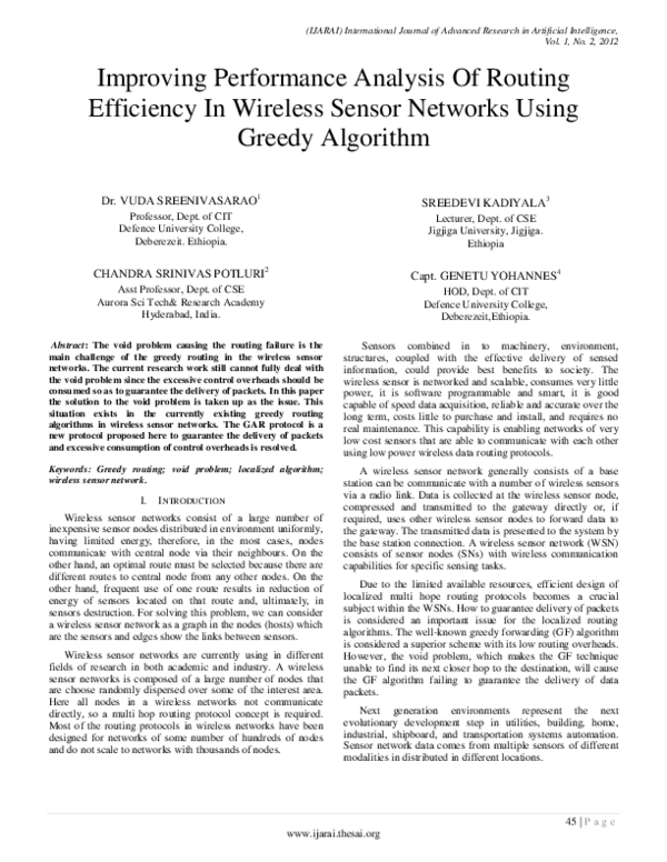 (PDF) Improving Performance Analysis Of Routing Efficiency In Wireless ...