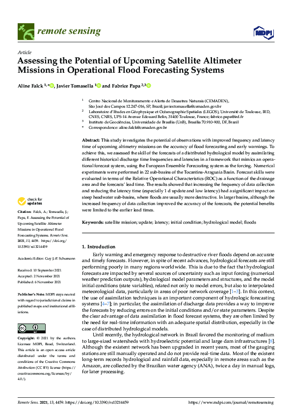 (PDF) Assessing the Potential of Upcoming Satellite Altimeter Missions ...