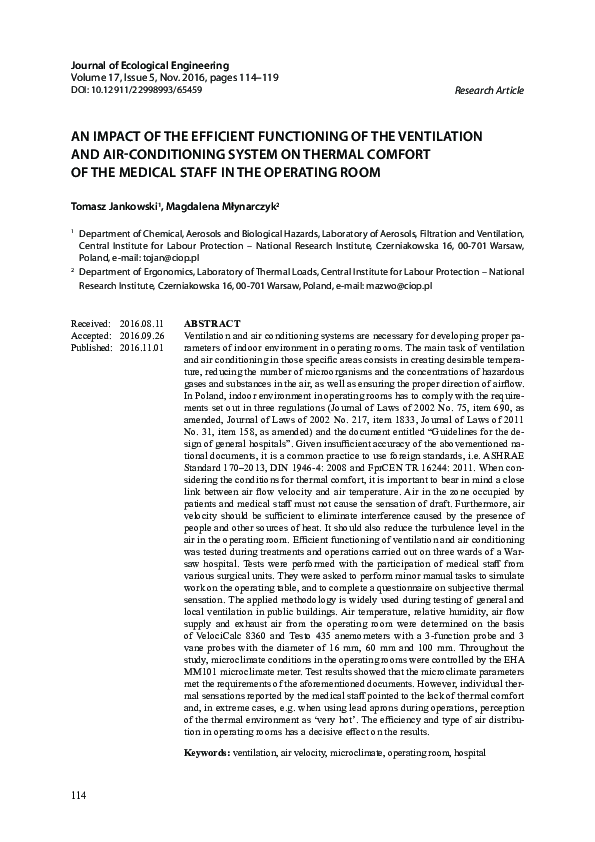(PDF) An Impact of the Efficient Functioning of the Ventilation and Air ...