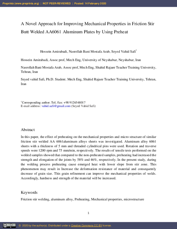 (PDF) A Novel Approach for Improving Mechanical Properties in Friction ...