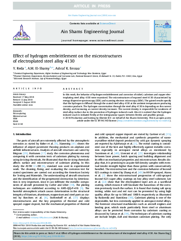(PDF) Effect of hydrogen embrittlement on the microstructures of ...