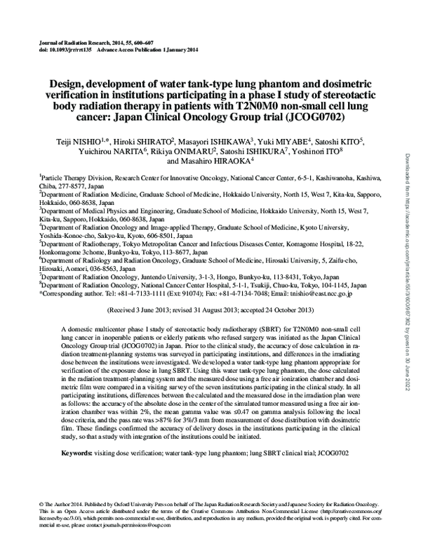 (PDF) Design, development of water tank-type lung phantom and ...