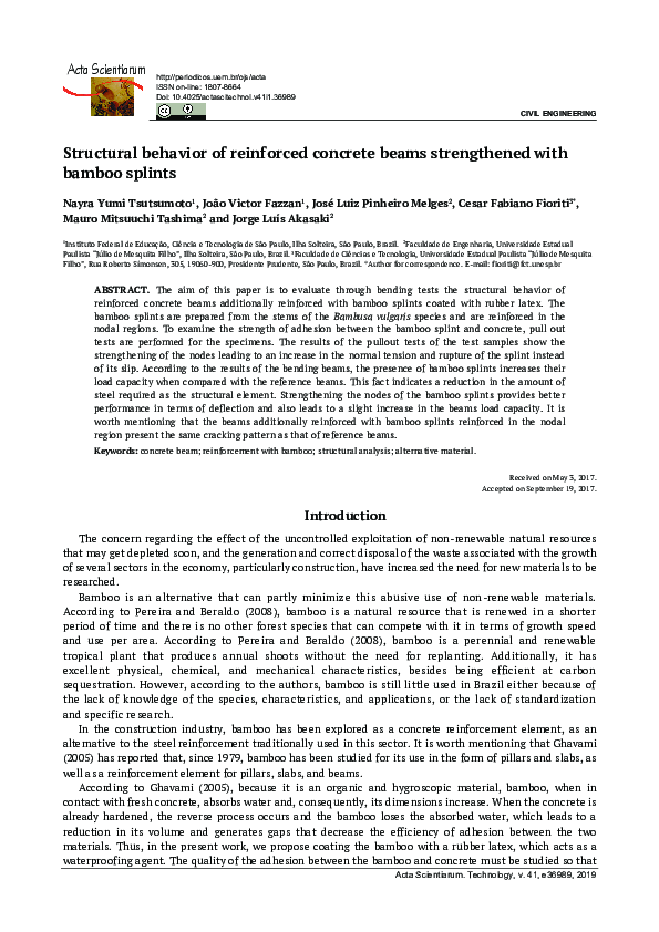 (PDF) Structural Behavior of Reinforced Concrete Beams Strengthened ...