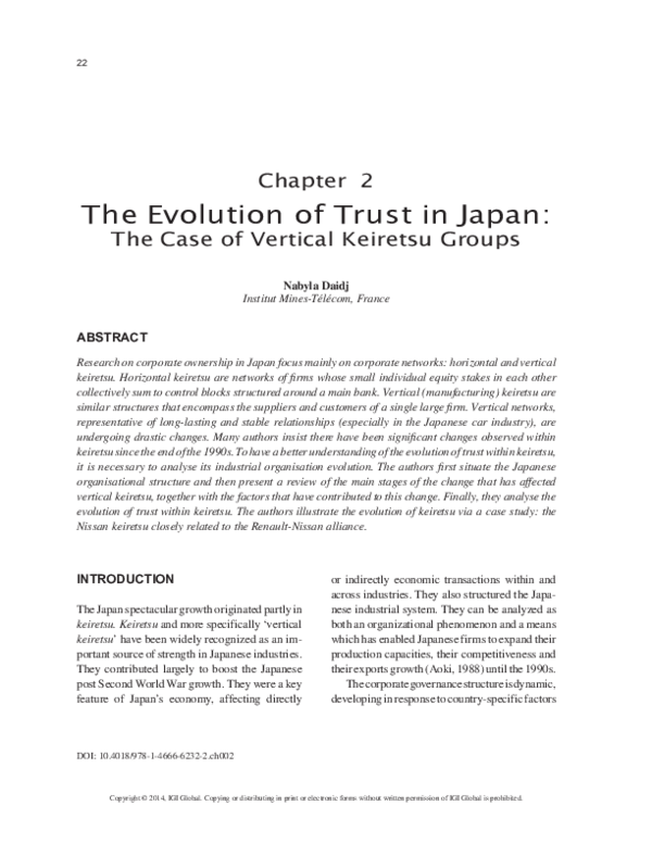  pdf the evolution of trust in japan