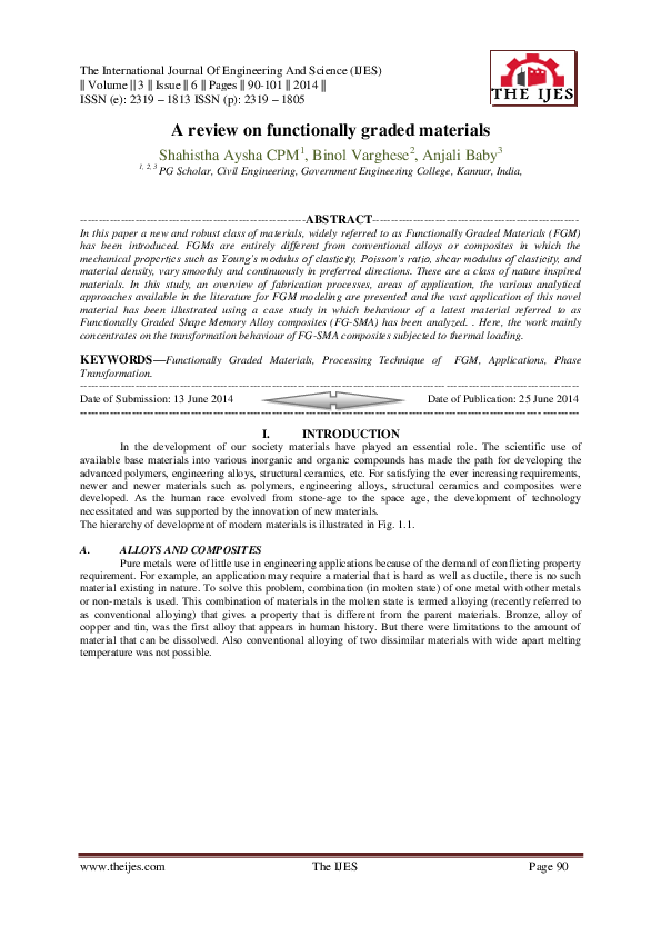 (PDF) A review on functionally graded materials