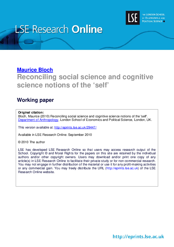 (PDF) Reconciling social science and cognitive science notions of the ...