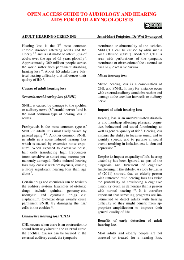 (PDF) Open Access Guide to Audiology and Hearing Aids for ...