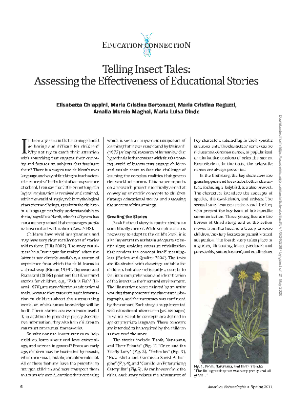 (PDF) Telling Insect Tales: Assessing the Effectiveness of Educational ...