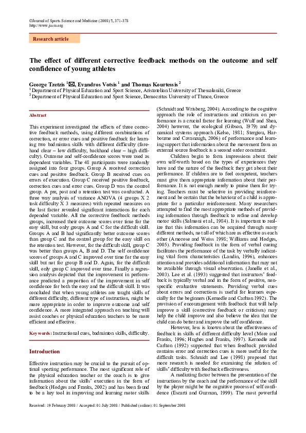 (PDF) The effect of different corrective feedback methods on the ...