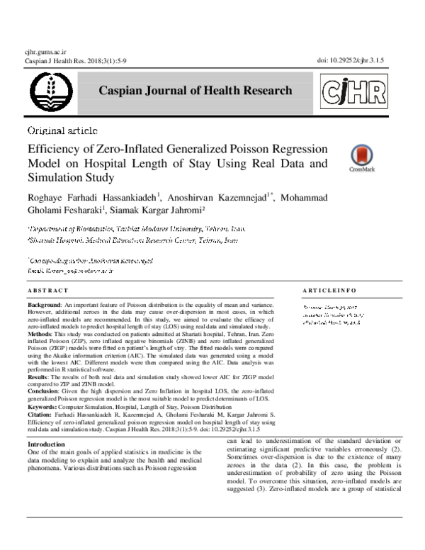 (PDF) Efficiency of Zero-Inflated Generalized Poisson Regression Model ...