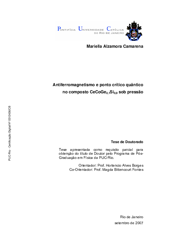 (PDF) Antiferromagnetismo e Ponto Crítico Quântico No Composto CECOGE(2 ...